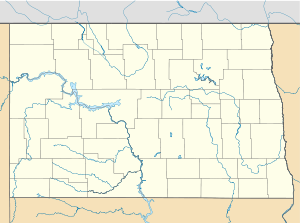 Location map of North Dakota, USA