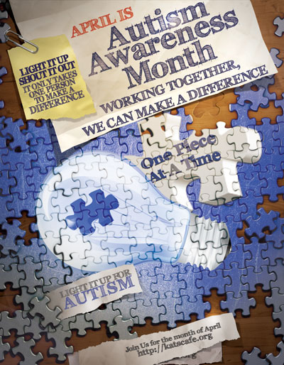 Autism Awareness Graphics - Flyer free to display for Autism Awareness Projects